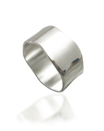 Srebrna asymetryczna obrączka, srebro 925, Toros Design