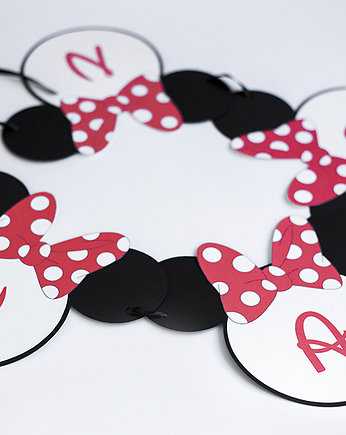 Girlanda personalizowana na urodziny MYSZKA MINNIE, WOW party