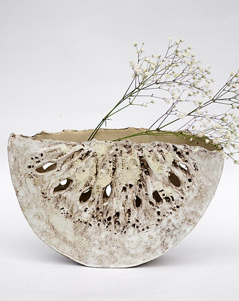 Ceramiczny wazon na kwiaty handmade, Ewa Duszka