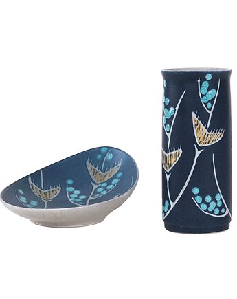 Zestaw ceramiczny, duński design, lata 70, Backhausen & Brandborg, S, Przetwory design