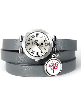 Zegarek - Drzewko miłości - owijany, skóra, yenoo
