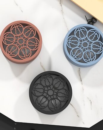 Tunele do uszu 20-100mm gotycka rozeta  / czarne / 14 kolorów, plugi siodłowe, Spirit Of Copper