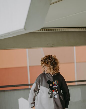 Bluza oversize Duo Robot Teddy dla mamy i taty, BejbiStory