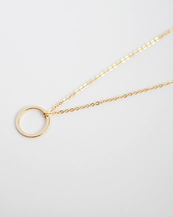 16k Gold Plated Flat Karma Necklace, Le Boho Bleu