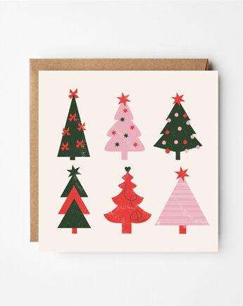 Autorska kartka świąteczna "Choinki", Peprojektuje