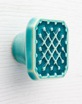 Gałka do mebli turkusowa wz.7, pracowniazona