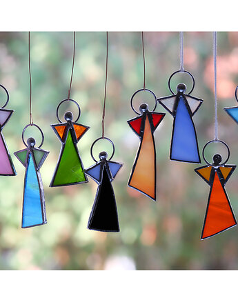 Kolorowe aniołki  zestaw 10 sztuk 6 cm, BeArt Handmade