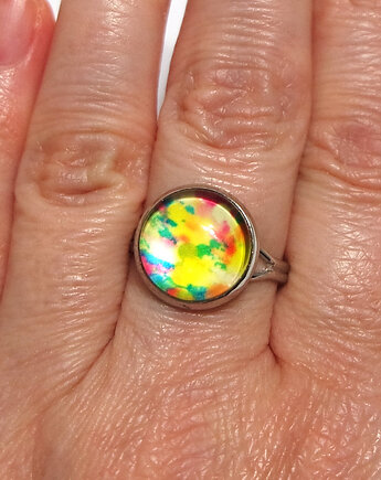 Pierścionek - Wielobarwny - 12 mm, yenoo