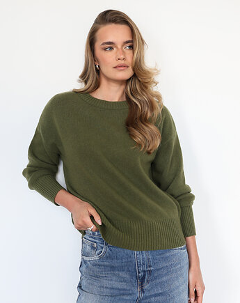 Sweter Freya leśna zieleń, Lucky HandMade