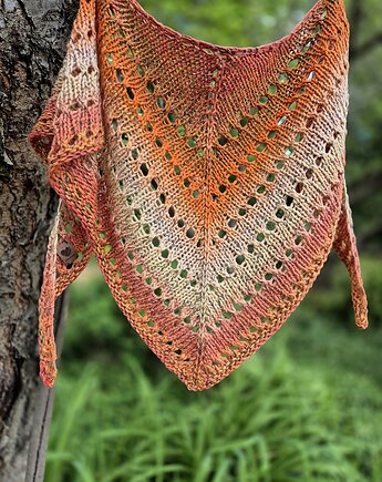 Soczyste morele / chustka, agat handmade
