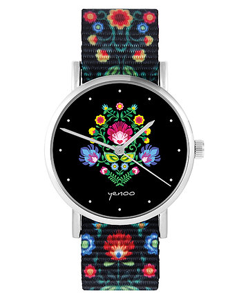 Zegarek - Folkowy czarny - folk czarny, nato, yenoo