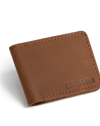 Jasnobrązowy cienki portfel slim wallet br, Brødrene