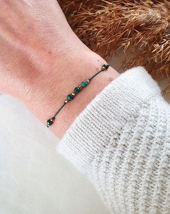 Bransoletka z malachitem, LEI handmade 
