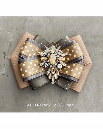Brosza  z Kolekcji Champagne z kryształami, Pudrowy Różowy
