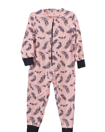 Piżamka różowa w granatowe piórka, TUTU Design