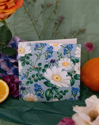 Kartka okolicznościowa "Niebieskie Kwiaty", Łukasz Kuleta