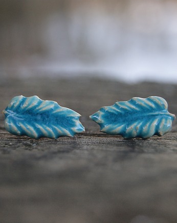 Kolczyki ceramiczne Elf z Turkusowej Laguny, Gliniana Koniczynka