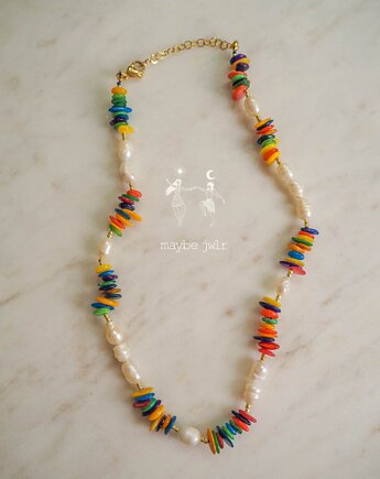 Naszyjnik z nieregularnych muszli z perłami, Maybe Jwlr