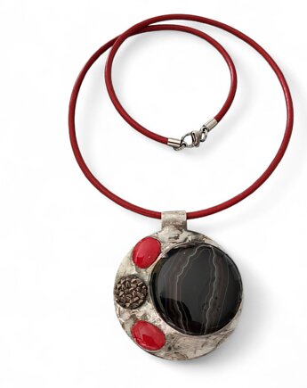 Naszyjnik z witrażowym wisiorem GALACTICO, Beezoo