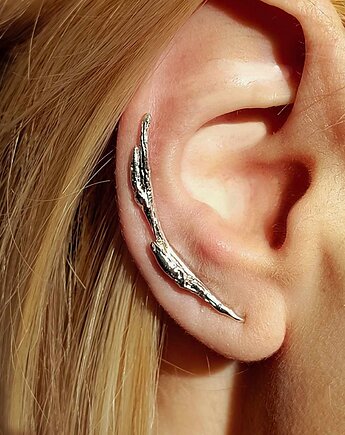 Kolczyk- nausznica GAŁĄZKA  prawe ucho, ZIĘBA