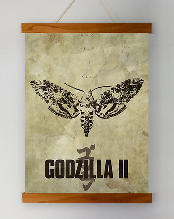 Godzilla - plakat 50x70 cm fine art, minimalmill