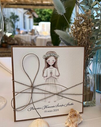 Zaproszenia komunijne z pełną personalizacją handmade, sorte