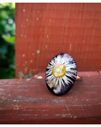 Pierścionek z zatopioną storkotką, Figa handmade accessories