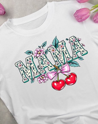 MAMA WIŚNIA koszulka z nadrukiem, ART ORGANIC