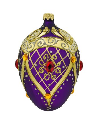 Bombka choinkowa: Ekskluzywne jajo Faberge z kryształami: purpurowe, Syn Bombkarza