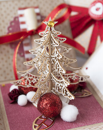 Świąteczne pudełeczko na prezent box na pieniądze, Papiernik