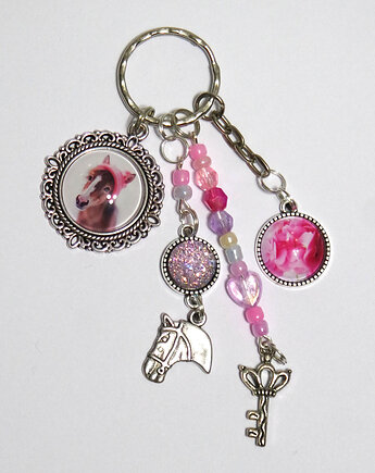 Breloczek - Konik, pelargonia, kluczyk, yenoo