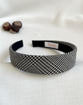 Opaska do włosów Black Check, Volie Line