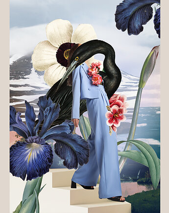 Plakat - Czapla, hint of time collage studio