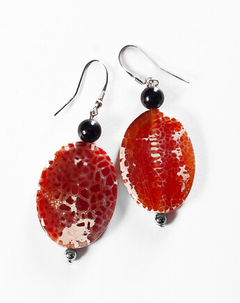 Kolczyki z agatem ognistym. [SK17], Anillito