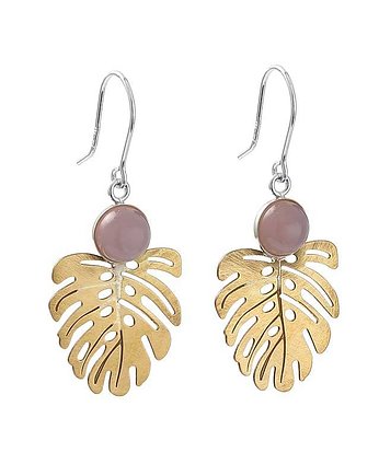 Botaniczne kolczyki z różowymi agatami, Artseko