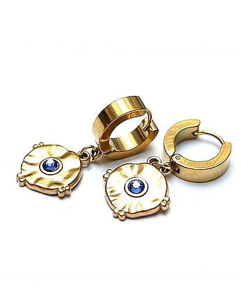 Kolczyki pozłacane Alloys Collection Coins /Sapphire/ vol. 2 , KiKa pracownia