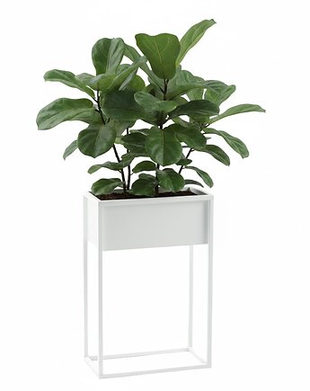 Kwietnik Metalowy CUBO 60x40cm biały, JAKPOLDESIGN