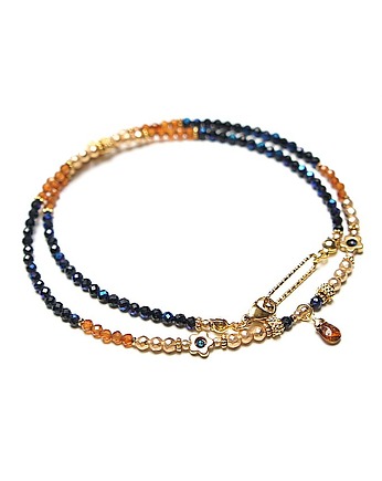 Spinel i granaty /choker/ 11.03.25 naszyjnik - Szlachetna kolekcja, KiKa pracownia