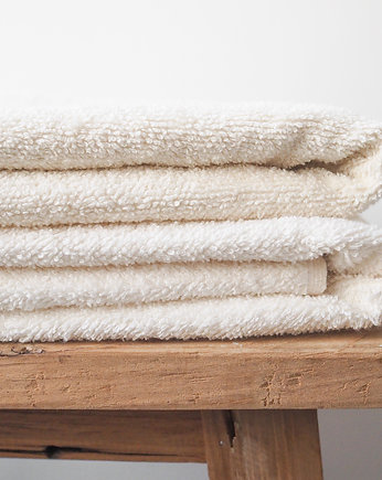 Lniany ręcznik frotte  creamy white, OKAZJE - Prezent na Wesele