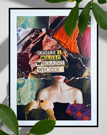 W krainie wróżek - kolaż analogowy (print), Black Heart Collage