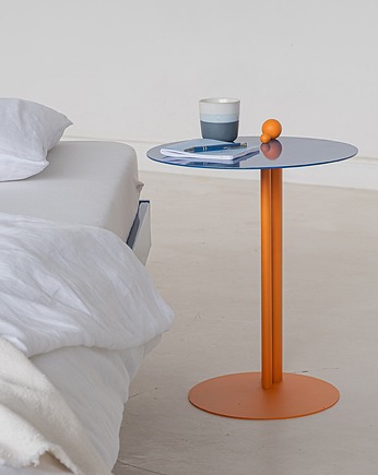 ORBIS DUO metalowy designerski stolik pomocniczy, FRANCKE ART