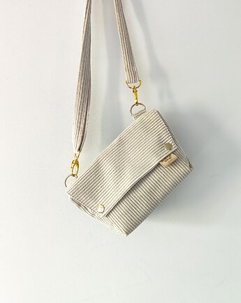 Mini Torebka L E A Sand - mała torebka sztruksowa, Słodkiego Miłego Szycia