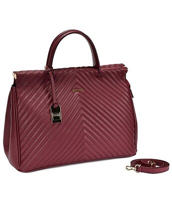 Torba Skórzana - bordowy Shopper (5320), BOSCCOLO