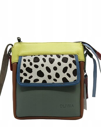 Torebka listonoszka damska skórzana regulowany pasek zero waste OLIVKA, Olivka Warsaw