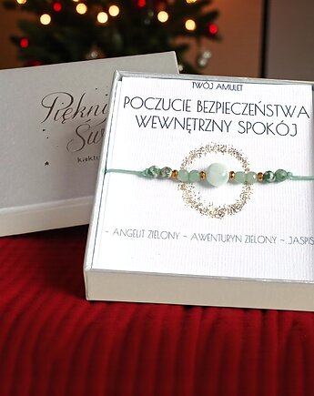 Amulet - POCZUCIE BEZPIECZEŃSTWA, wewnętrzny spokój - świąteczne pudełko, kaktusia