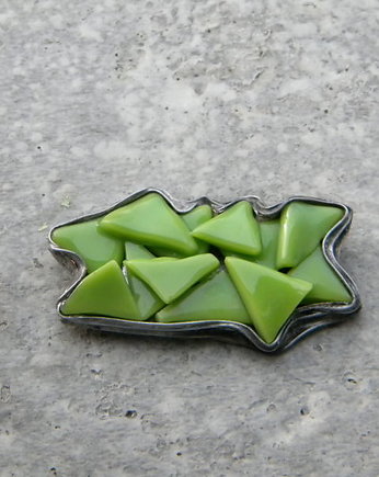 Zielone trójkąty   - broszka, Beata Trotter
