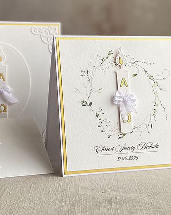 Kartka na chrzest z pudełkiem i kopertą, 63A, Anna Art and Crafts