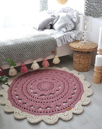 Dywan okrągły mandala różowy kolory i rozmiary, Made of Weaves