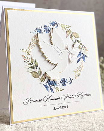 Kartka na komunię z ozdobną kopertą, 84a, Anna Art and Crafts