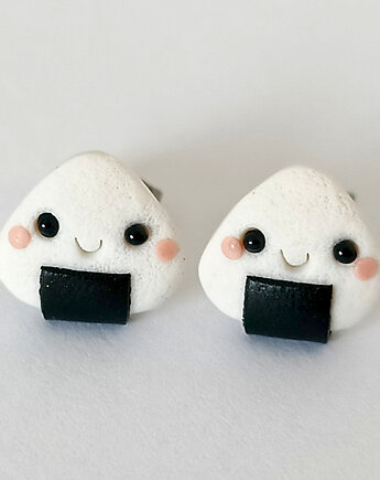 Kolczyki sushi onigiri z modeliny, OMIFIMO